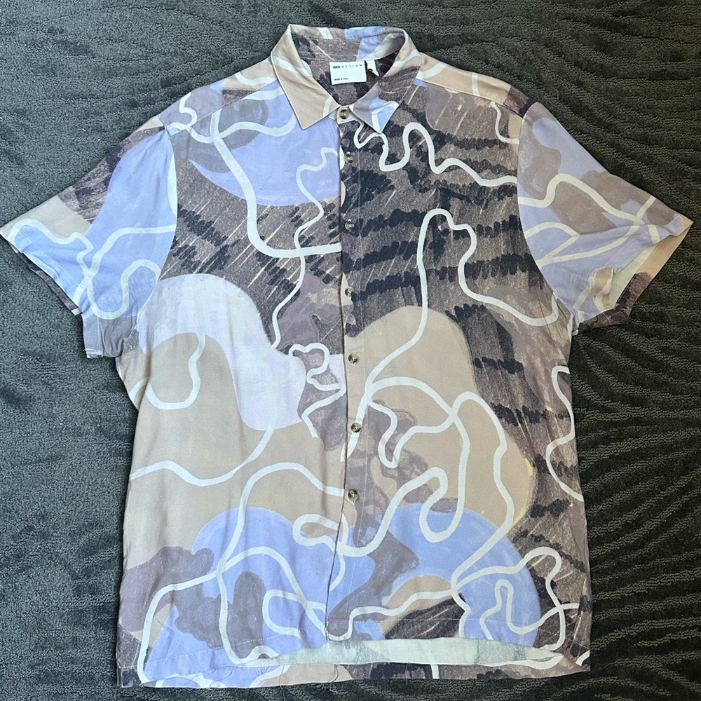 ASOS men’s abstract print short sleeve shirt